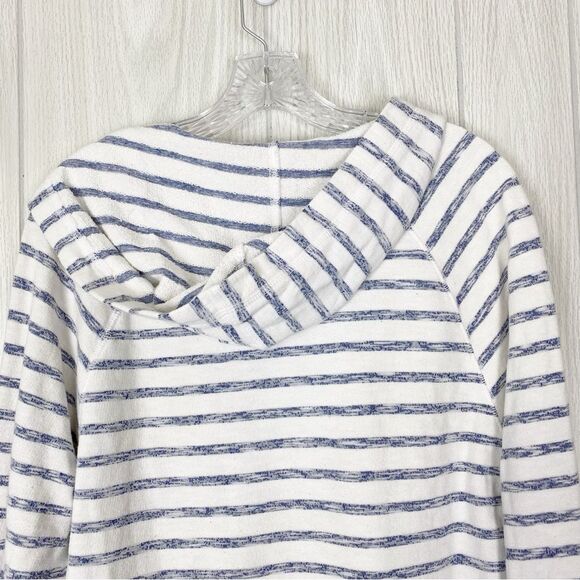 Disney Cruise Line | White & Blue Striped Terrycloth Embroidered Hoodie Large - Picture 4 of 12